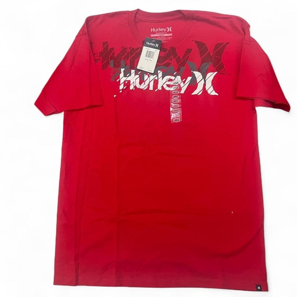 Hurley red graphic tee‎ men's